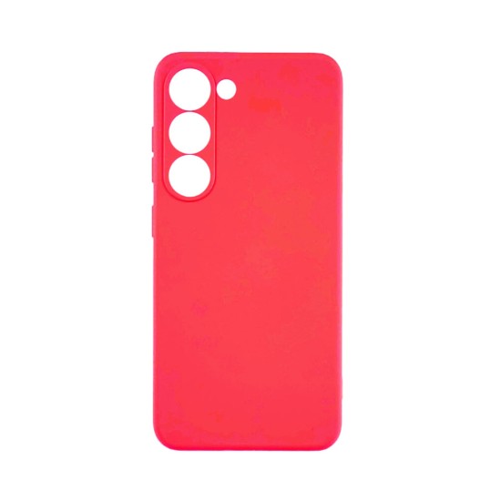 Capa de Silicone com Moldura de Câmera para Samsung Galaxy S23 Plus Vermelho